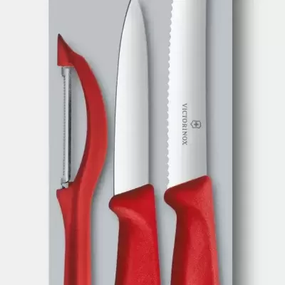 Victorinox Set 2facas+descascador vermelho