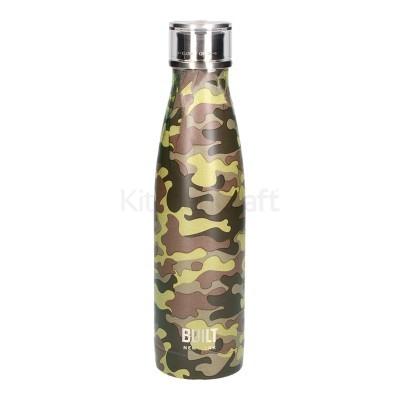 Built NY Garrafa de água de aço inoxidável de parede dupla 500ml Camo