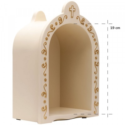 Little Drops of Water Oratório pintado dourado, tamanho grande