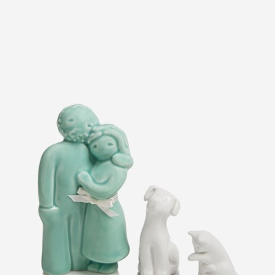 Rosa Malva Companheiros - Cão branco