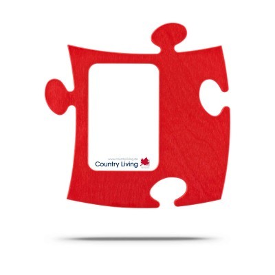 Country Living Moldura Puzzle+ 9x13cm vermelha