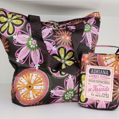 H&H Mulheres TOP Bolsa compras dobrável Adriana