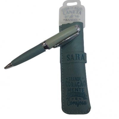 H&H - Caneta de Bambú com Bolsa Sara
