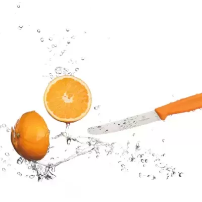 Victorinox Faca c/serrilha 11 cm laranja