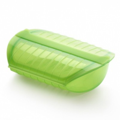 Estojo para cozinhar a vapor 3-4pessoas silicone verde Lékué