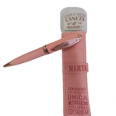 H&H - Caneta de Bambú com Bolsa Marta