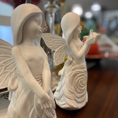 Anjo 22cm resina branco