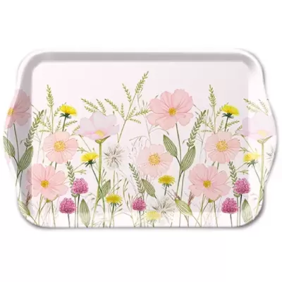 AmbienteTabuleiro em melamina 13x21 cm Pastel flowers pink
