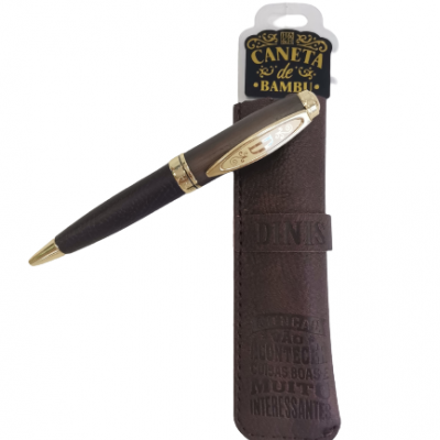 H&H - Caneta de Bambú com Bolsa Dinis