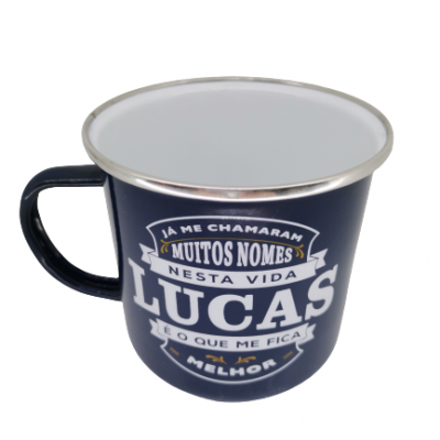 H&H Grande Homem canecas esmaltadas Lucas