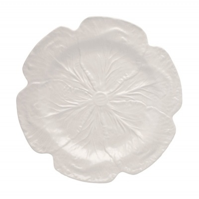 Bordalo Pinheiro Couve - Prato Marcador 30,5 Creme