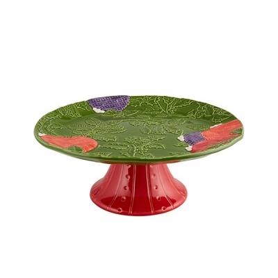 Bordalo Pinheiro Bolas de Natal - Prato com Pé 32,5