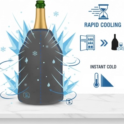 Vin Bouquet Manga Refrigeradora Antideslizante vermelha