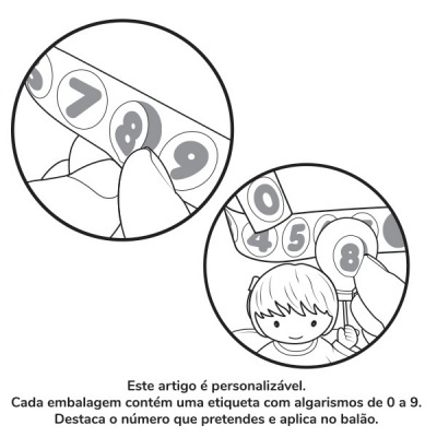 Little Drops of Water Anjo da Guarda c/ balão Aniversário azul