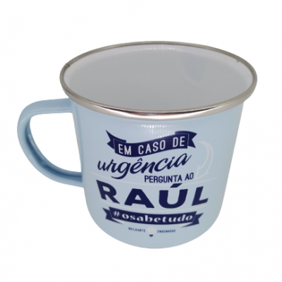 H&H Grande Homem canecas esmaltadas Raúl