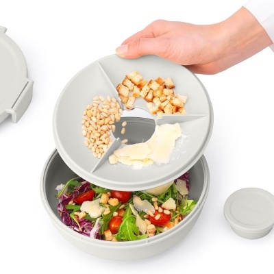 Brabantia Caixa p/alimentos 1,3lts Cinza Claro