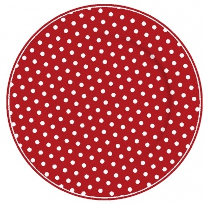 Isabelle Rose Prato de sobremesa 20 cm Polka Dots Vermelhas