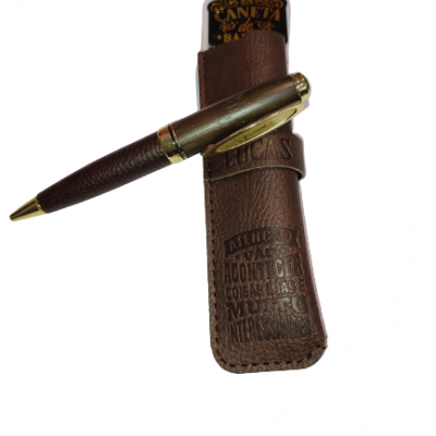 H&H - Caneta de Bambú com Bolsa Lucas