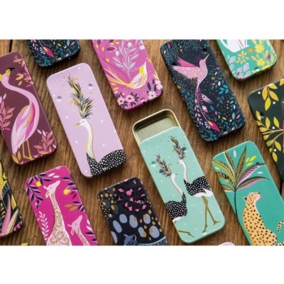 Sara Miller Latinha tampa deslizante 3,4x8x1,2cm sortida