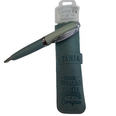 H&H - Caneta de Bambú com Bolsa Tânia