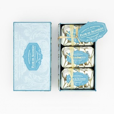 Set 3 Sabonetes 150g Flor de Algodão Castelbel