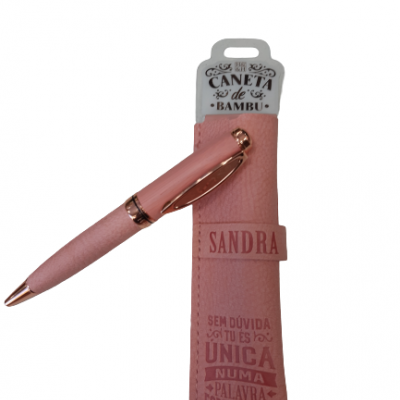 H&H - Caneta de Bambú com Bolsa Sandra