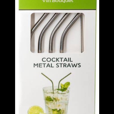 Vin Bouquet Set 4 palhinhas inox