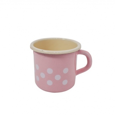 Isabelle Rose Caneca esmalte rosa com bolinhas 280ml