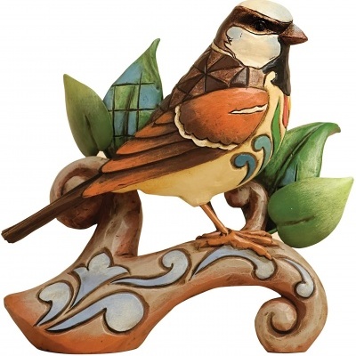 Enesco -  Jim Shore Heartwood Creek  Pássaro "Está a olhar para nós"