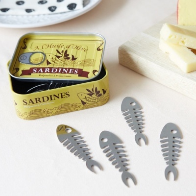 balvi Set de 6 garfinhos Sardines