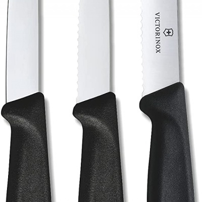 Victorinox Set 3 facas pretas