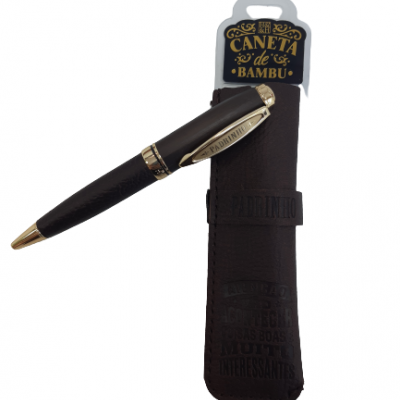 H&H - Caneta de Bambú com Bolsa Padrinho