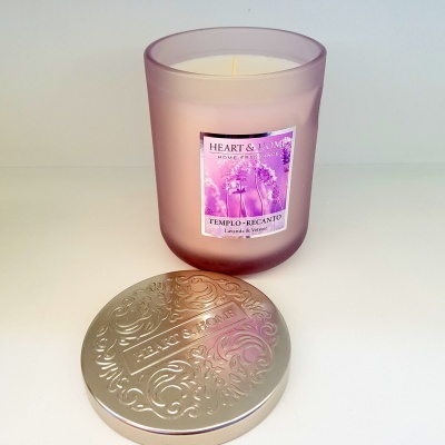 Heart & Home Vela Frasco grande Templo/Recanto (lavanda & vetiver)