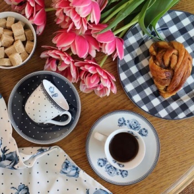 Katie Alice  Set 2 chávenas de café Vintage Índigo