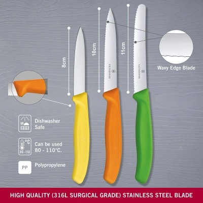 Victorinox Set 3 facas Swiss Classic cores Victorinox Set 3 facas Swiss Classic cores