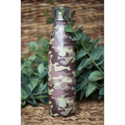 Built NY Garrafa de água de aço inoxidável de parede dupla 500ml Camo