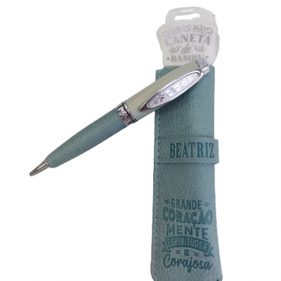 H&H - Caneta de Bambú com Bolsa Beatriz