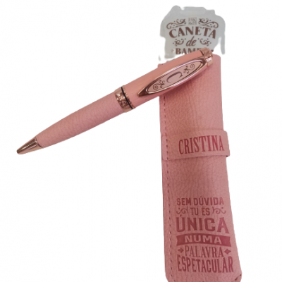 H&H - Caneta de Bambú com Bolsa Cristina