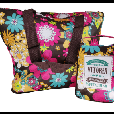 H&H Mulheres TOP Bolsa compras dobrável Vitória