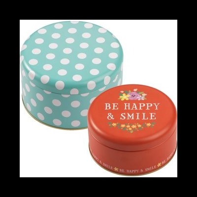 Conjunto de 2 latas Be Happy & Smile por RBV Birkmann