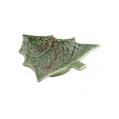 Bordalo Pinheiro Natal - Taça Árvore Natal 18,5 Verde/Vermelho
