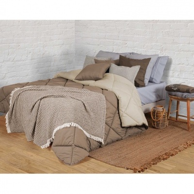 Leiper Bicolor Edredon de aquecimento 250x240cm taupe