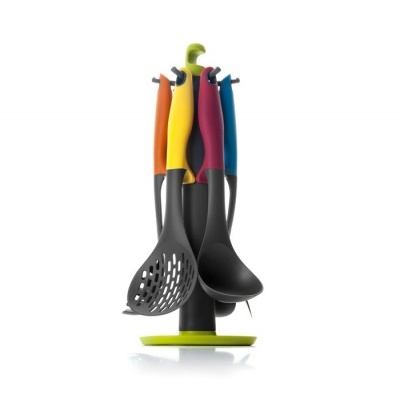Ibili Conjunto 6 utensílios + suporte COLORFUL