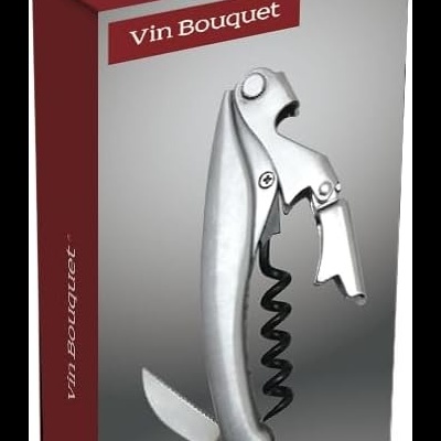 Vin Bouquet Saca rolhas profissional de aço 2 tempos