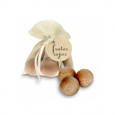 Boles d'Olor  Saquinho com 5 Bolas Madeira Frutos Rojos