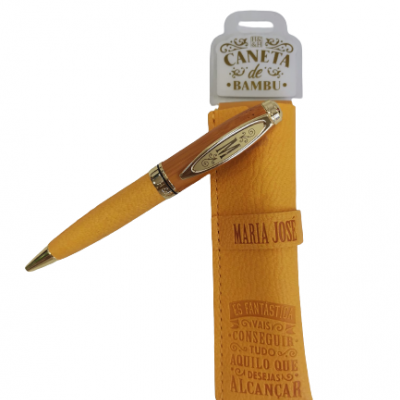 H&H - Caneta de Bambú com Bolsa Maria José