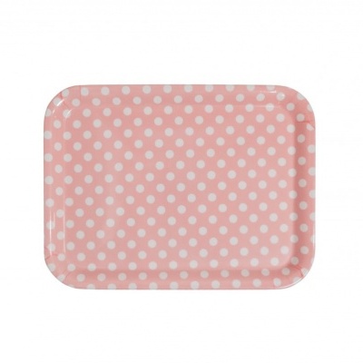Isabelle Rose Tabuleiro em melamina Polka Dots Rosa