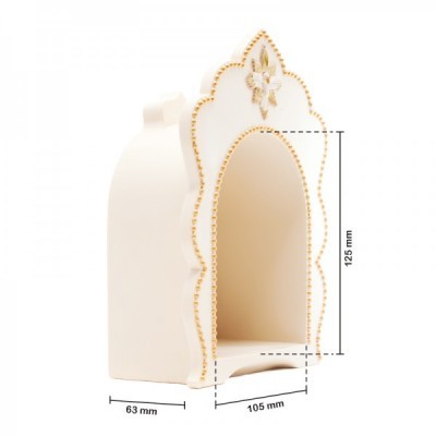 Little Drops of Water Oratório pérola e dourado, com pomba Espírito Santo