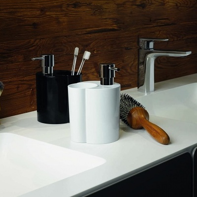 Spirella  Sun & Moon 2 em 1 Dispensador de sabão + copo branco