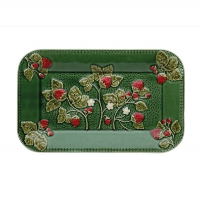 Bordalo Pinheiro Morangos - Travessa Retangular 34